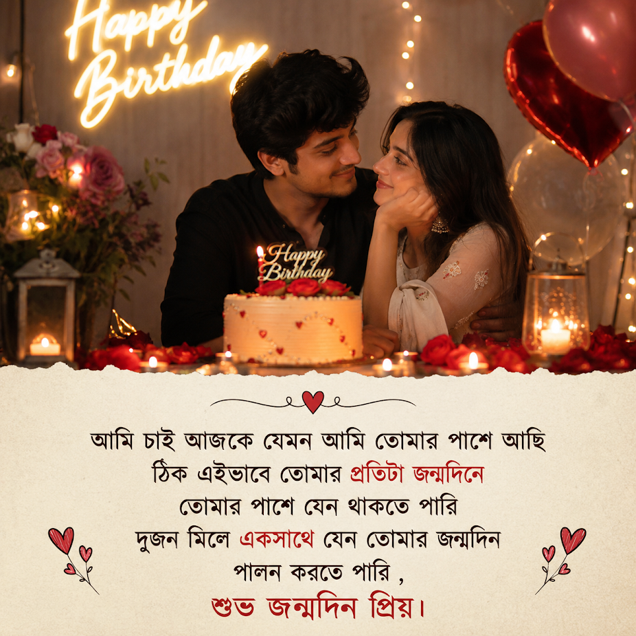 প্রিয় মানুষের জন্মদিনের শুভেচ্ছা